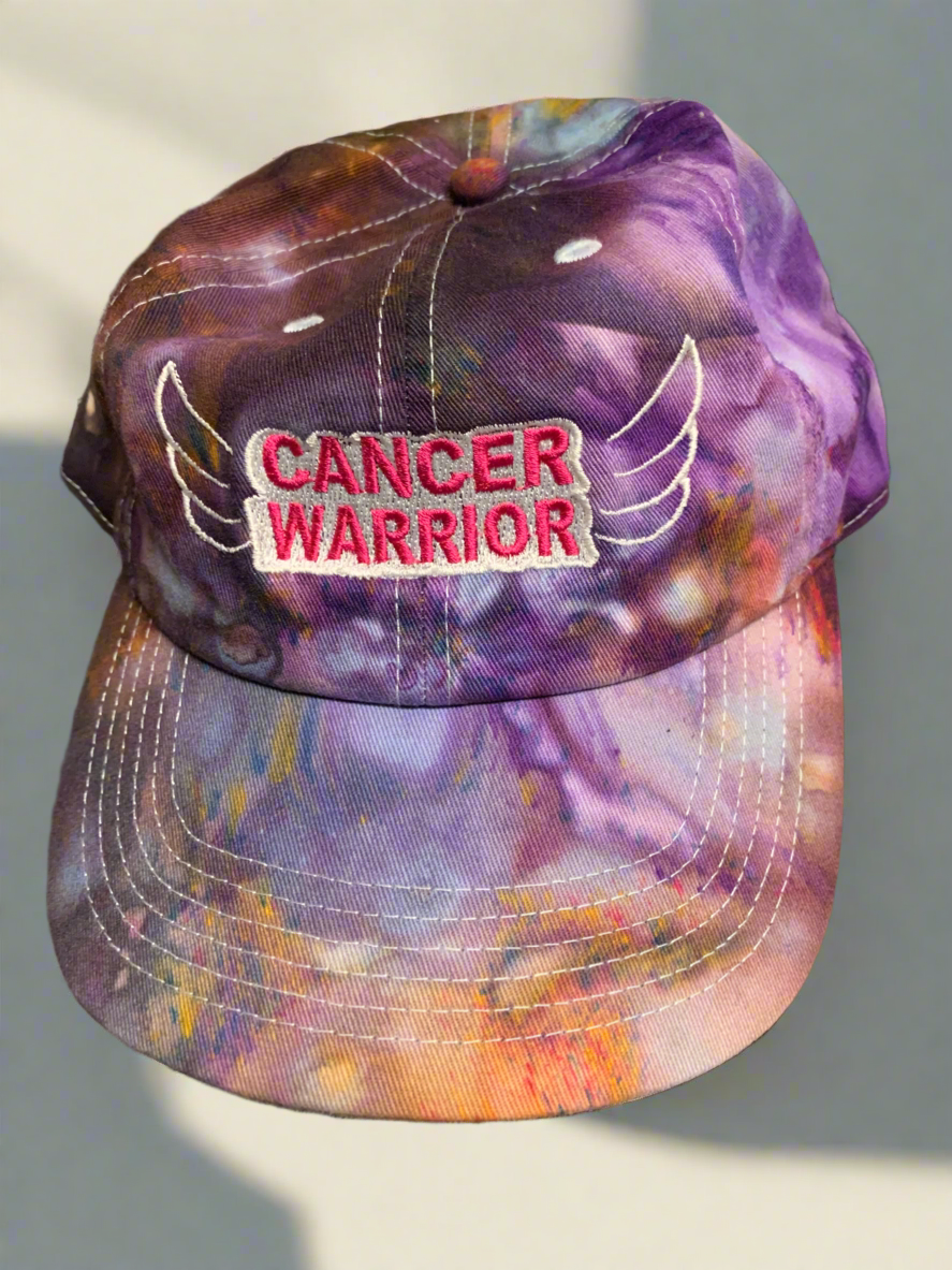 Cancer warrior tie dyed Baseball Hat