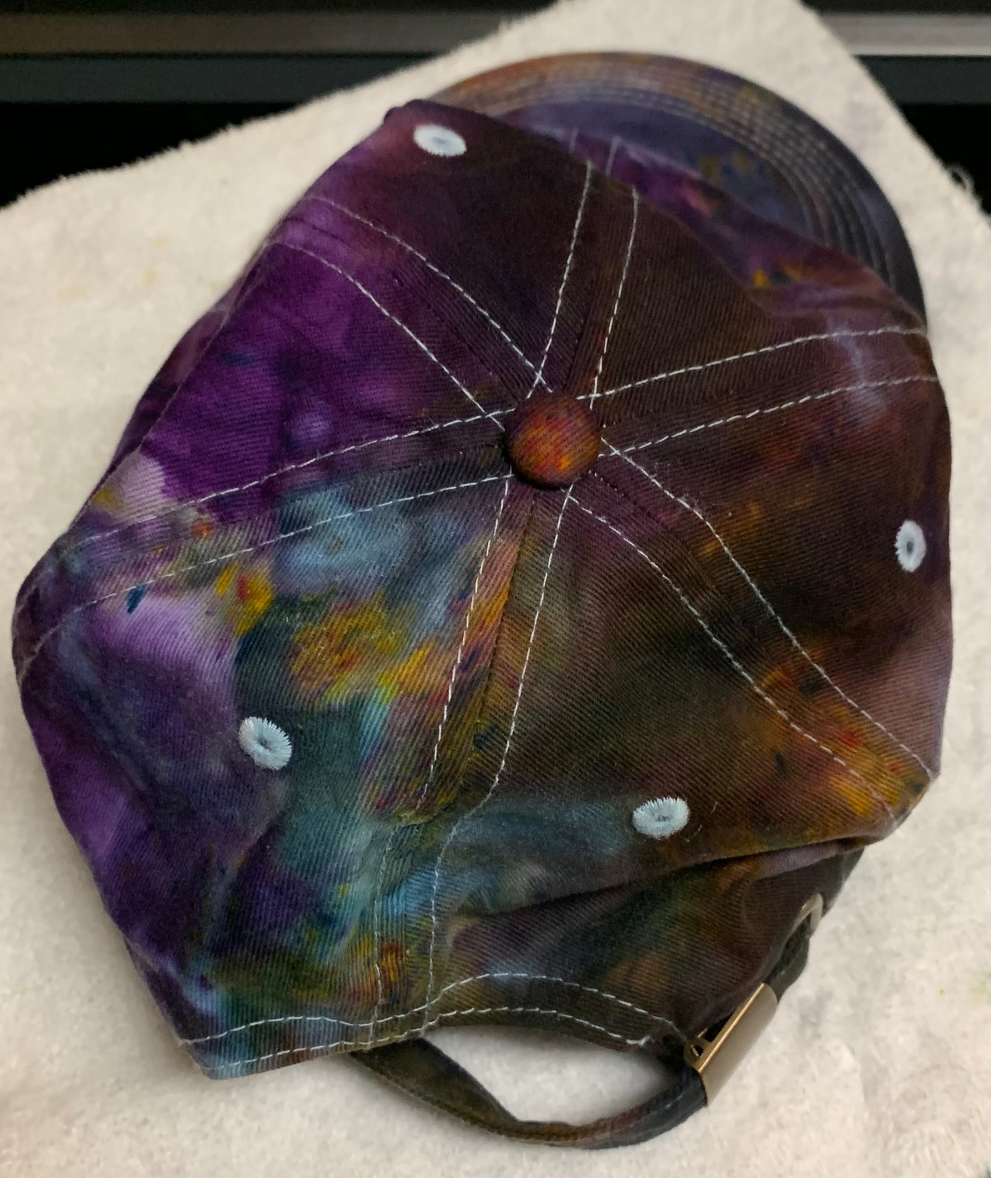 Purple Pink,Blue Ice Dyed Baseball Cap