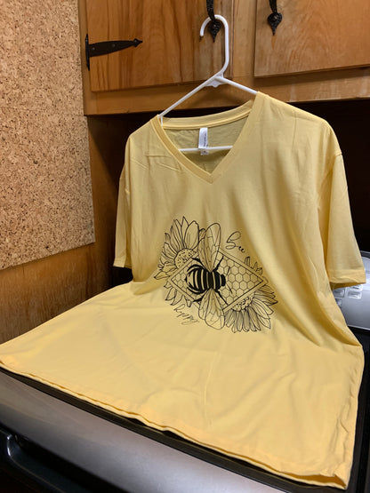 Yellow Be Happy  Short Sleeve XL