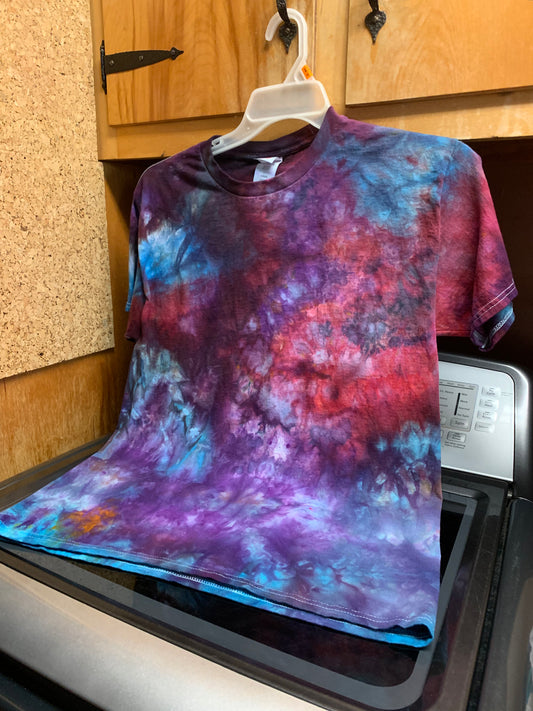 Lovely Stain Glass Looking  Effect One of a kind Medium Short sleeve tie dye t-shirt