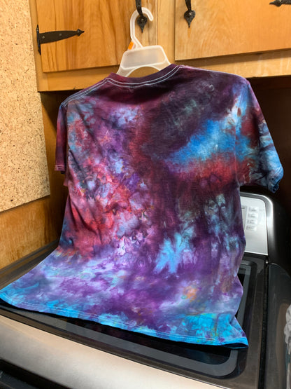 Lovely Stain Glass Looking  Effect One of a kind Medium Short sleeve tie dye t-shirt