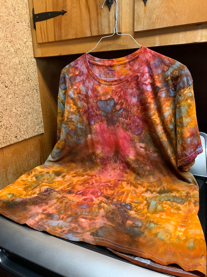 Beautiful Fall Colored Tie dye shirt 2X