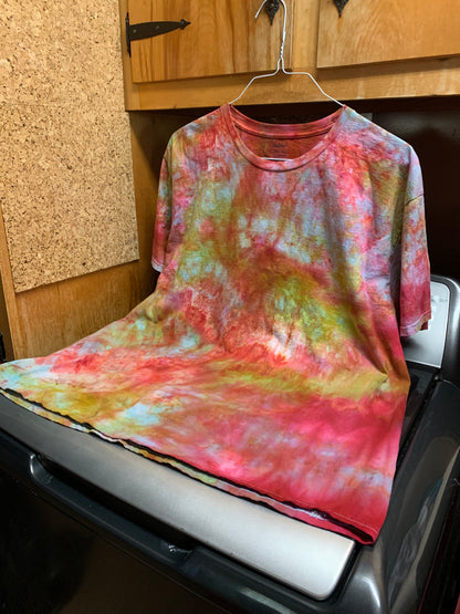 Beautiful Red,Pink Blue & Green 2X Tie Dye Shirt.