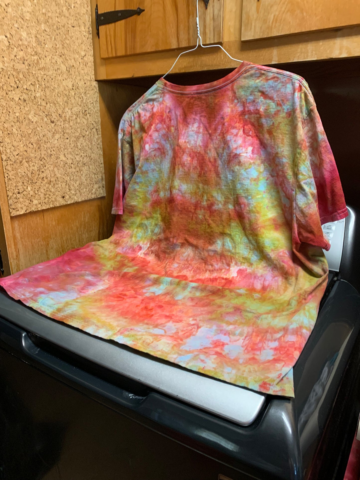 Beautiful Red,Pink Blue & Green 2X Tie Dye Shirt.