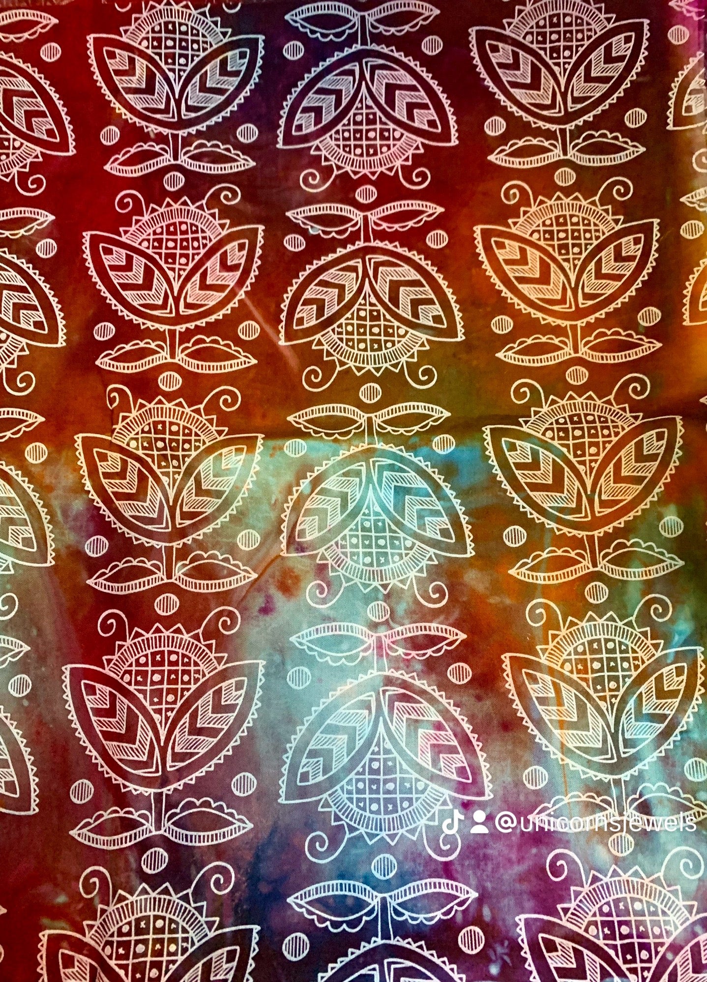 Hearts Love Icy Dyed Fabric