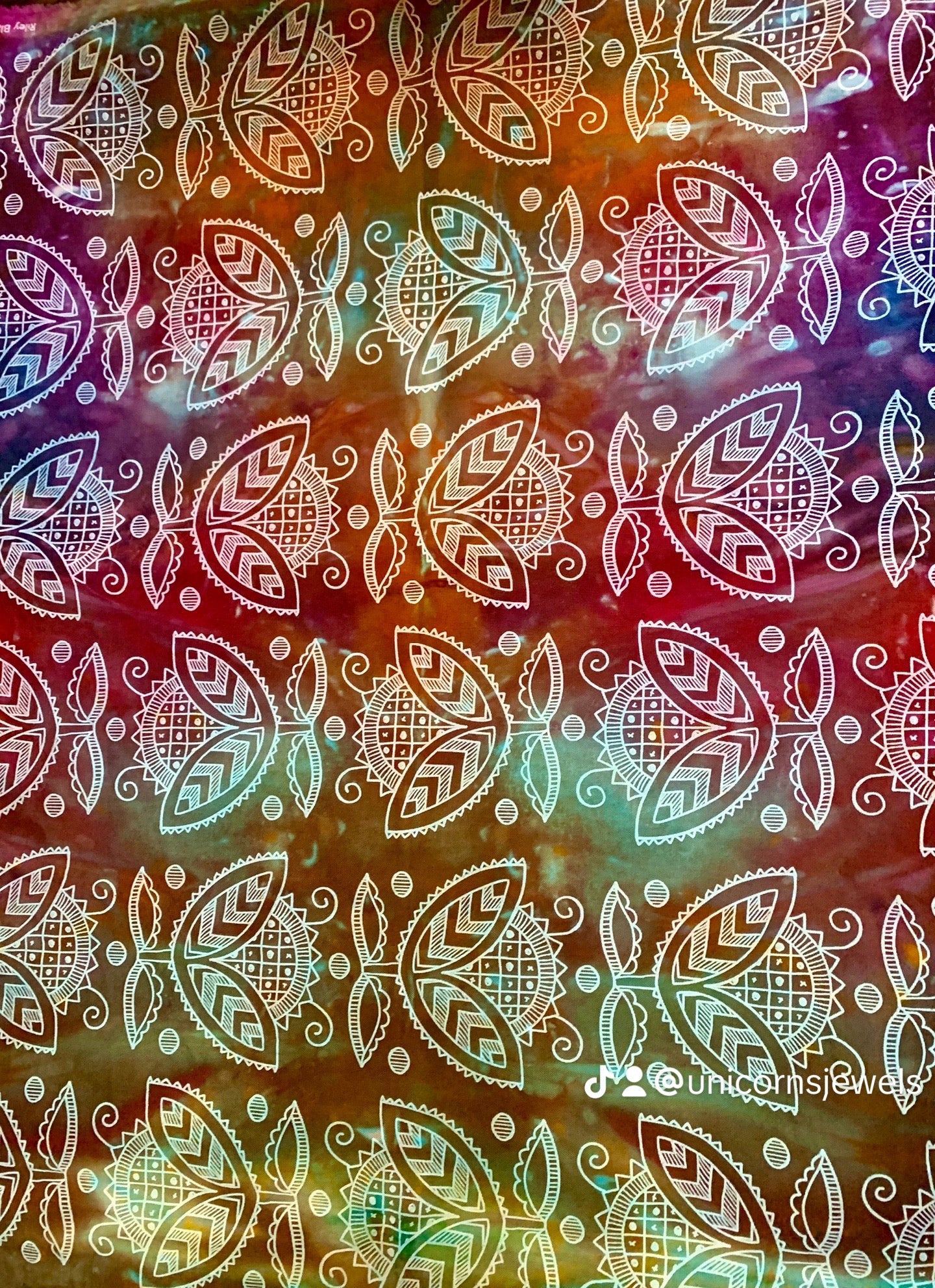 Hearts Love Icy Dyed Fabric