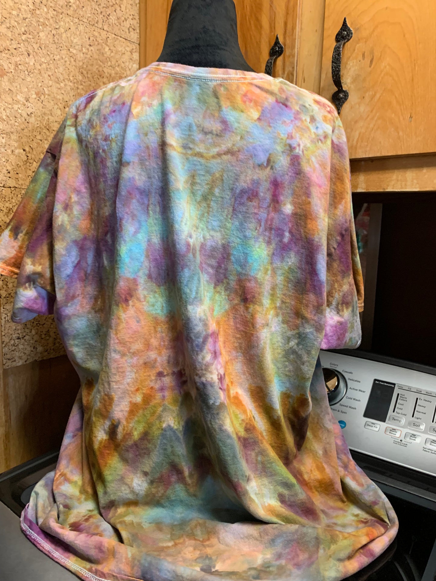 3X floral Colors Icy Dyed shirt