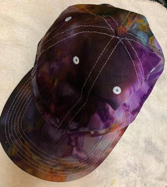 Purple Pink,Blue Ice Dyed Baseball Cap