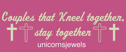 Couples that kneel together stay together