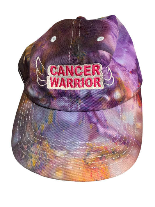 Cancer warrior tie dyed Baseball Hat
